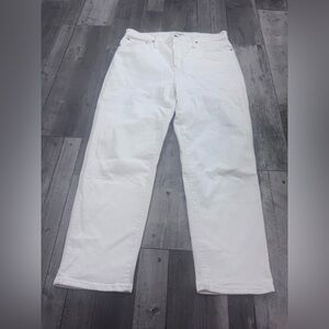 Madewell Women's Classic Straight Denim Jeans Tile White 32